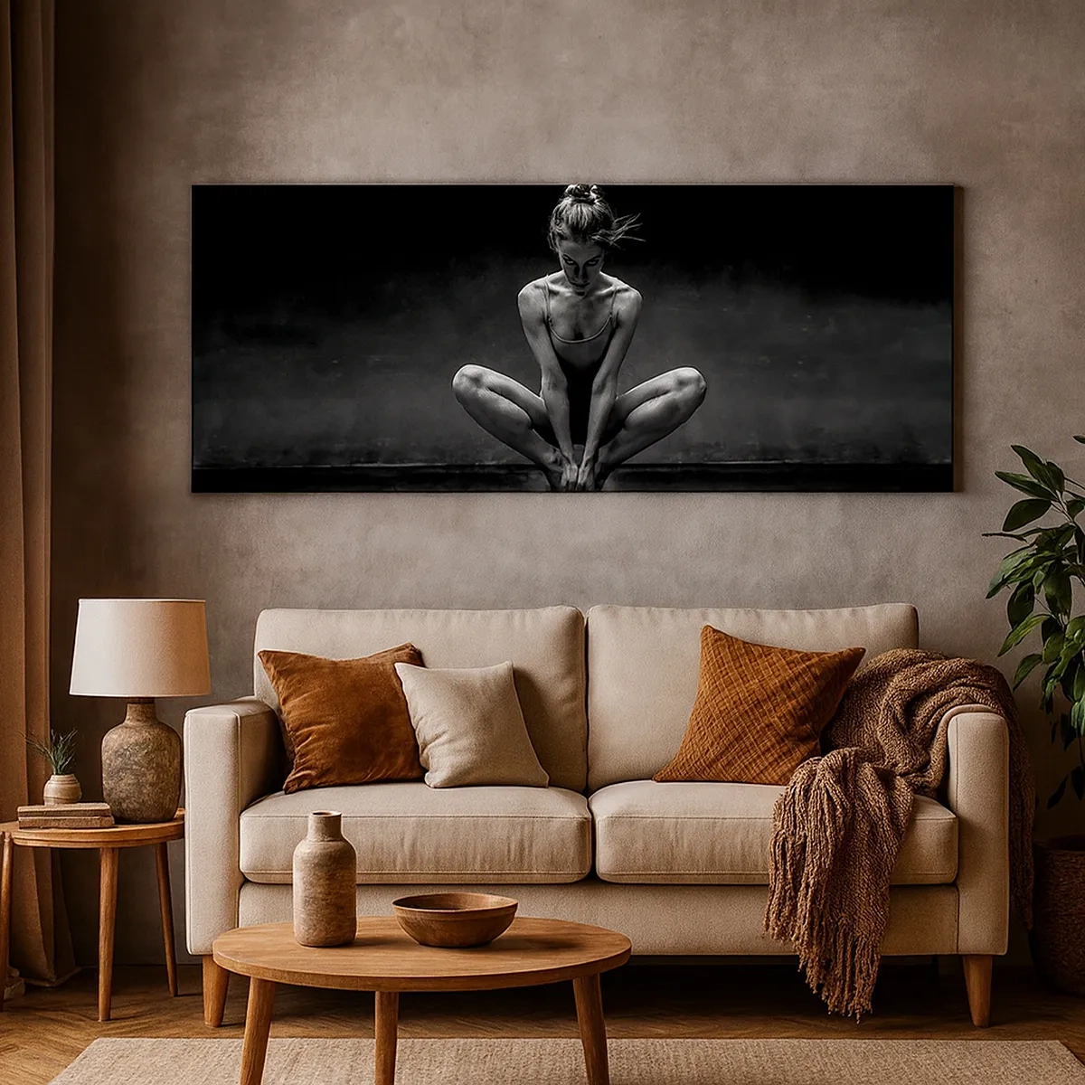 Lærredstryk - Billede på lærred - Fokuseret danseenergi - 30x30 cm