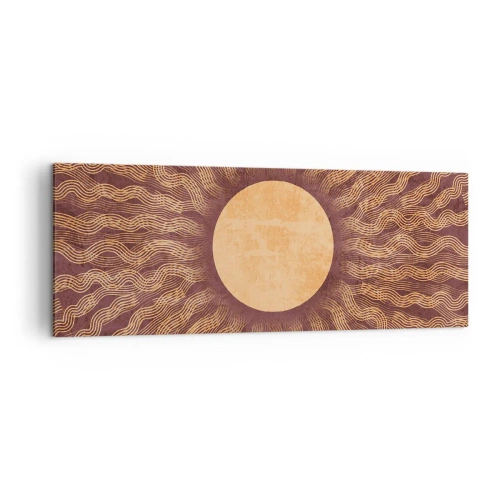 Lærredstryk - Billede på lærred - Ikon for solen - 140x50 cm