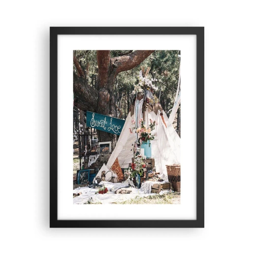 Plakat i sort ramme - Make love… - 30x40 cm