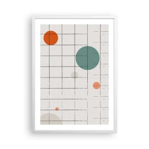 Plakat i hvid ramme - Fanget i en fælde. Os eller dem? - 50x70 cm