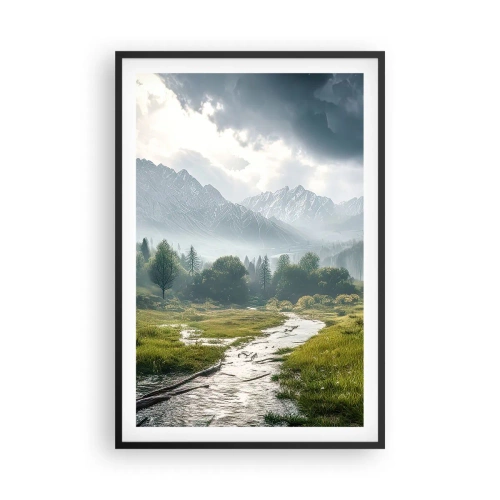 Plakat i sort ramme - Der og tilbage - 61x91 cm