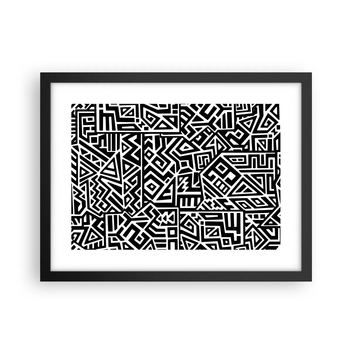 Plakat i sort ramme - Præcolumbiansk sammensætning - 40x30 cm