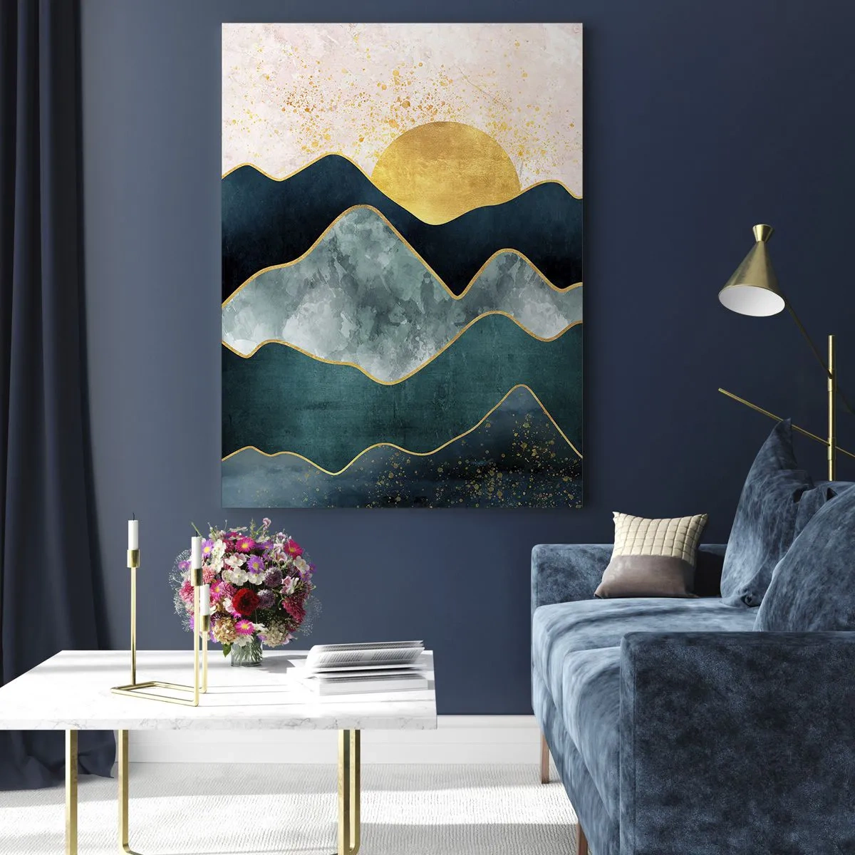 Billede på glas - Bag de syv bjerge - 70x100 cm