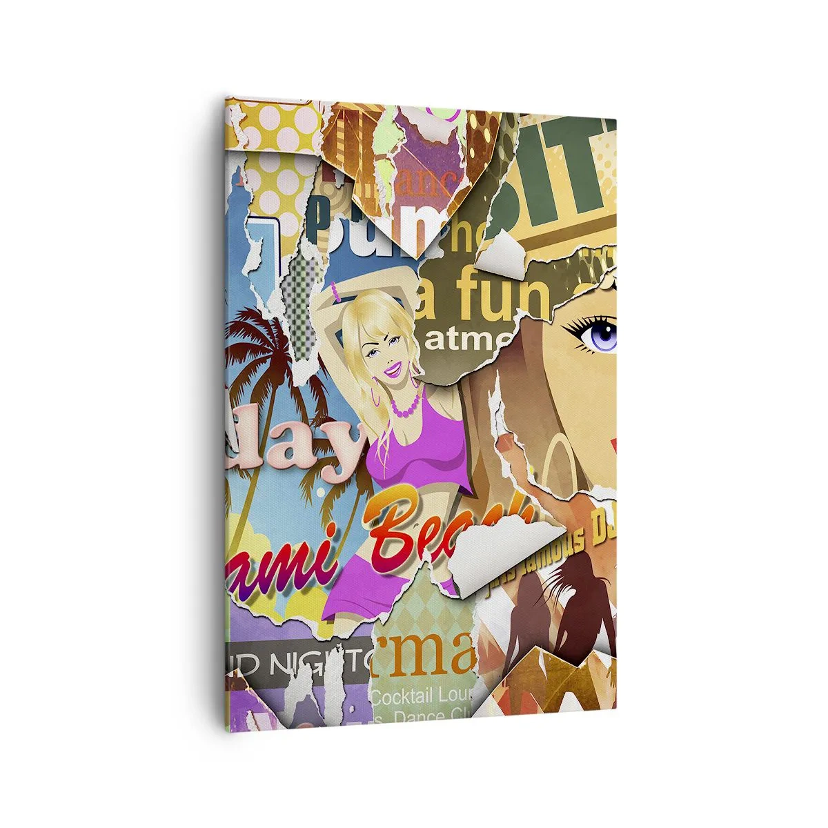 Lærredstryk - Billede på lærred - Tilbageblikke på ferien - 70x100 cm