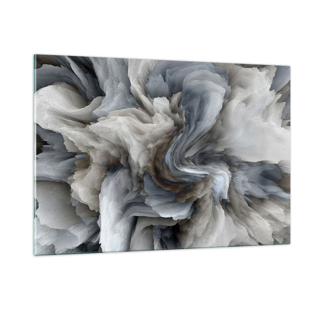 Billede på glas - Sten og blomst - 120x80 cm