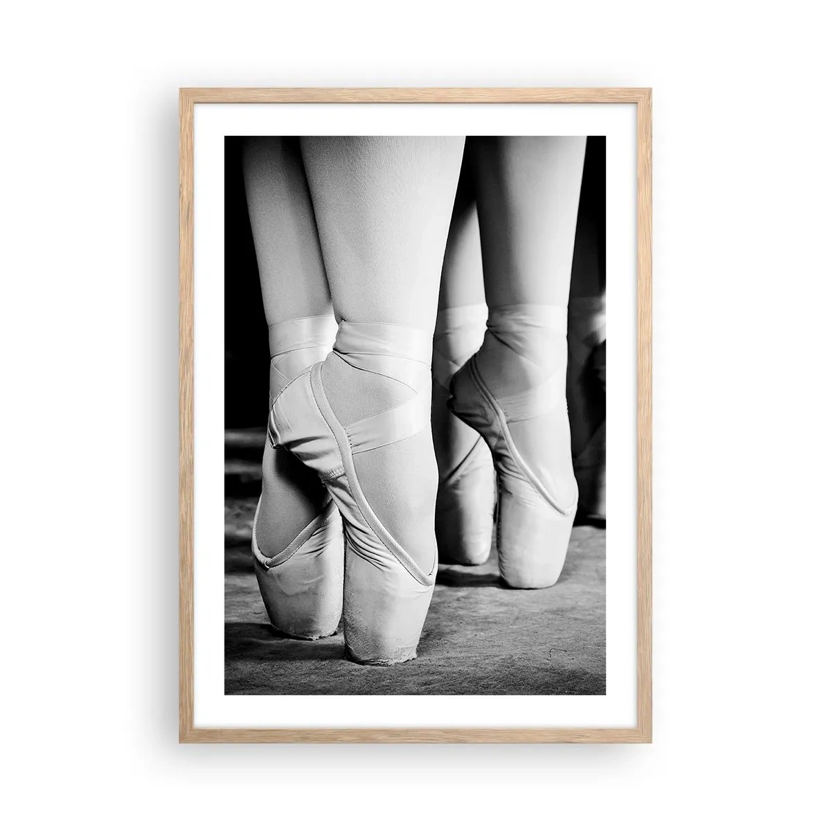 Plakat i ramme af lyst egetræ - Sammen, let - 50x70 cm
