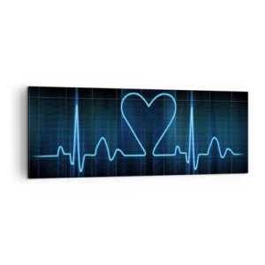 Lærredstryk - Billede på lærred - I hjertets rytme - 140x50 cm