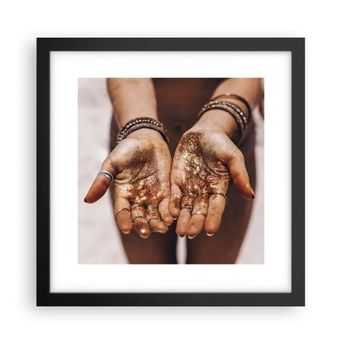 Plakat i sort ramme - En gave til dig - 30x30 cm