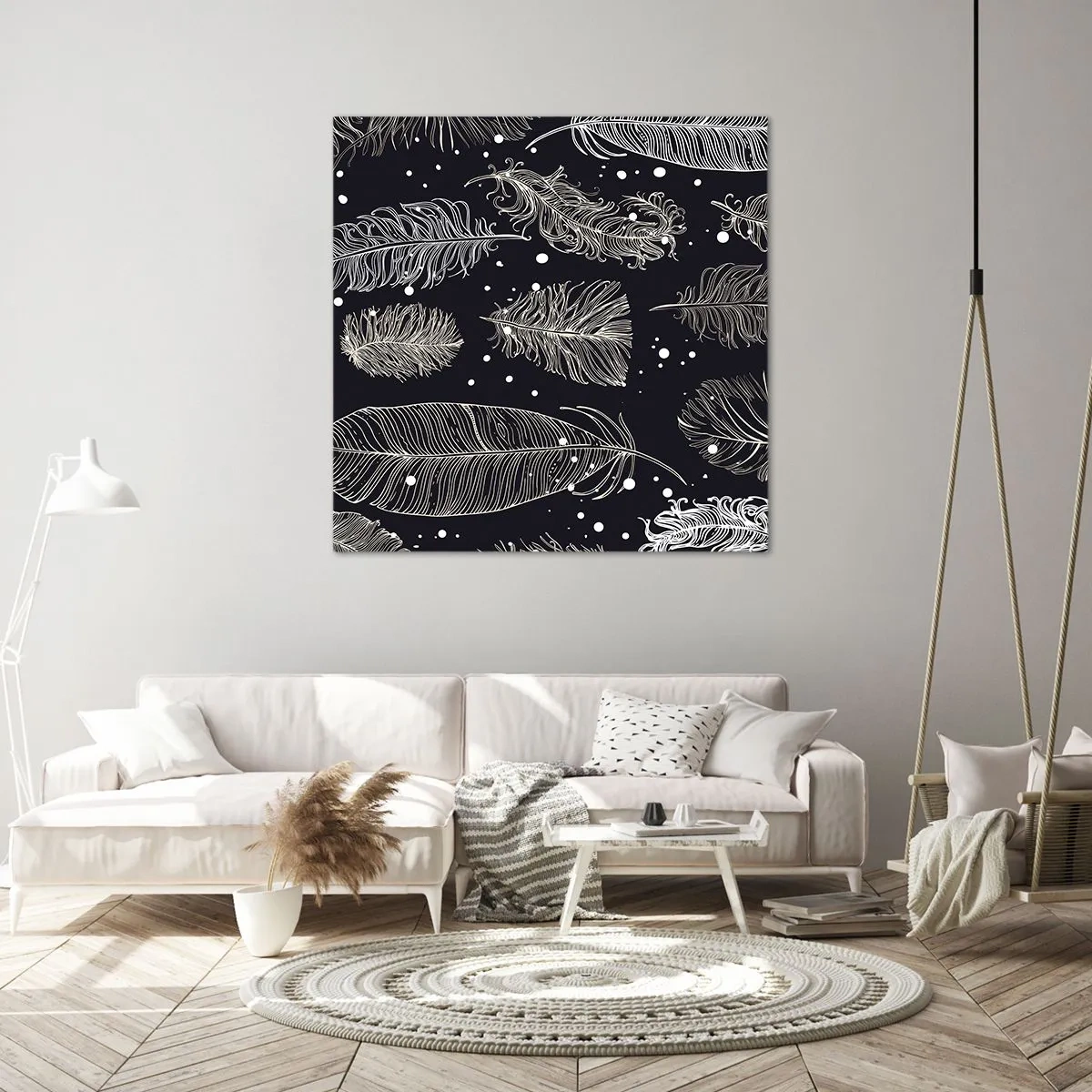 Lærredstryk - Billede på lærred - Fjerede blonder - 30x30 cm