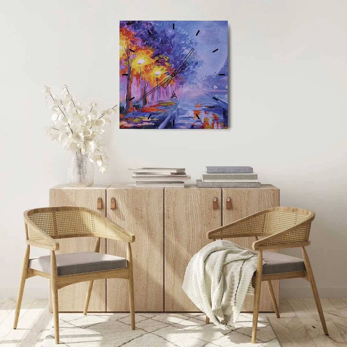 Vægur, Uret - En drømmevandring - 40x40 cm