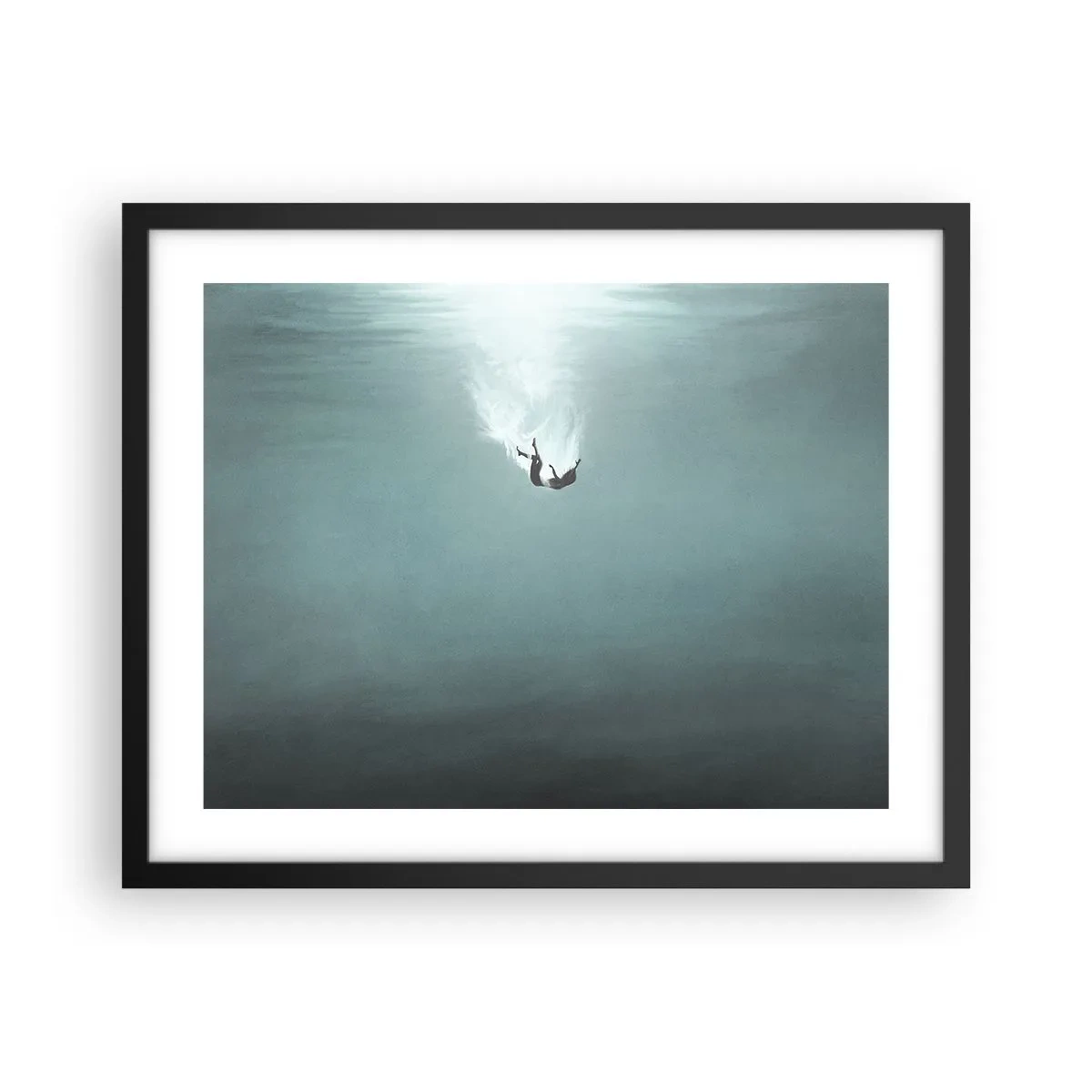 Plakat i sort ramme - I havets favntag - 50x40 cm