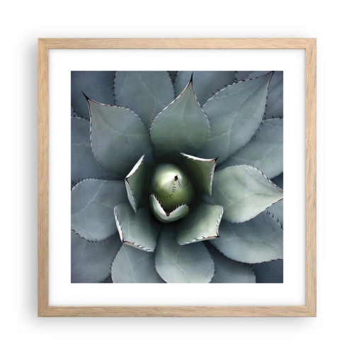 Plakat i ramme af lyst egetræ - Lokkemad og advarsler - 40x40 cm