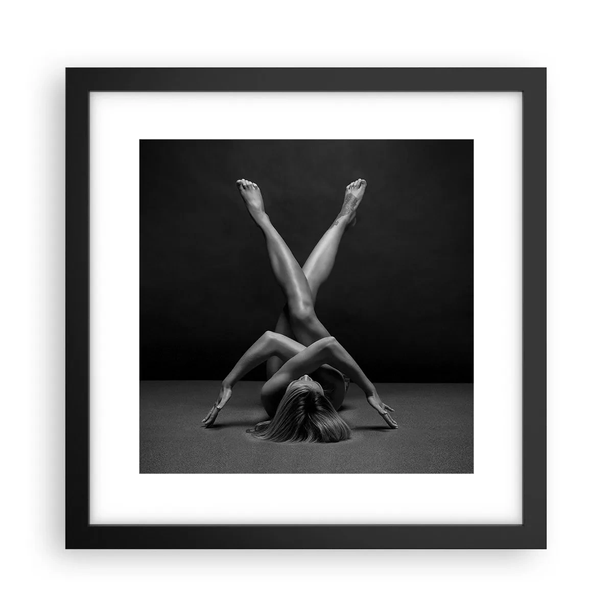 Plakat i sort ramme - Nøgenhedens geometri - 30x30 cm