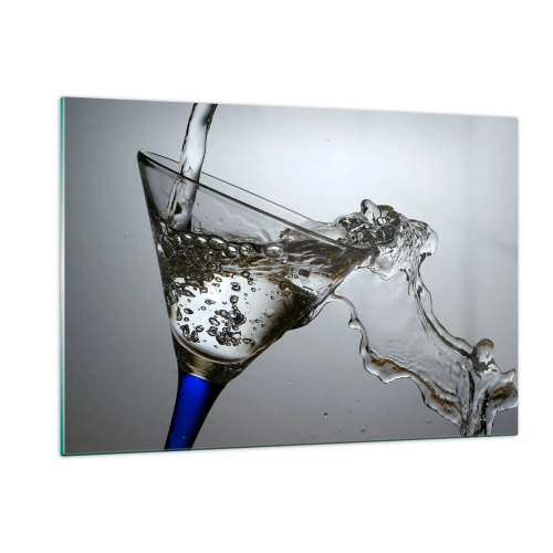 Billede på glas - Krystalvand i krystalglas - 120x80 cm