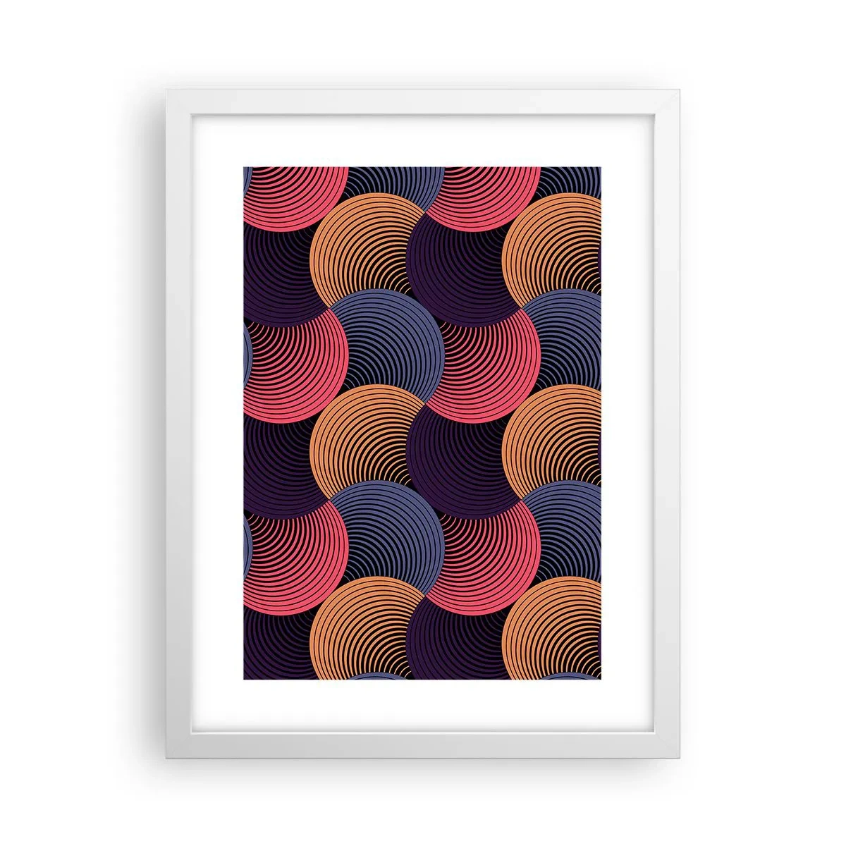 Plakat i hvid ramme - I en cirkulær rytme - 30x40 cm