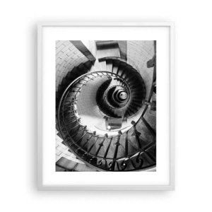 Plakat i hvid ramme - Højt og højere - 40x50 cm