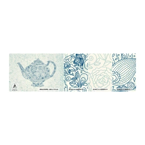 Prøve Fototapet Selvklæbende Deluxe Sticker - Teens charme - Kande, Te, Køkken - 100x30 cm