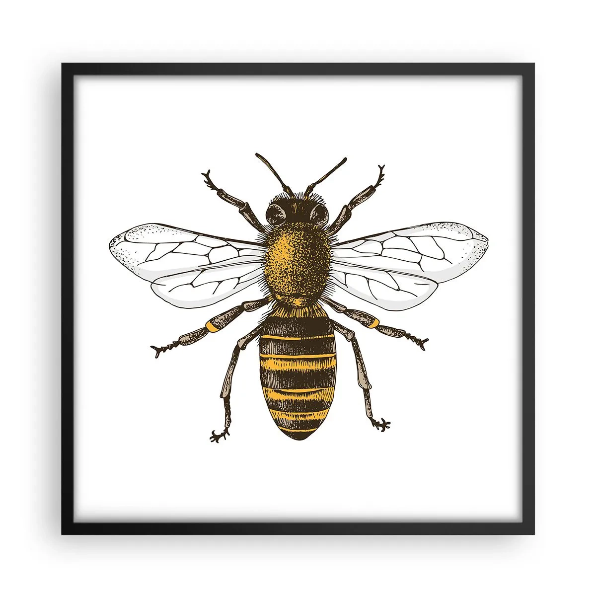 Plakat i sort ramme - Smuk og god - 50x50 cm