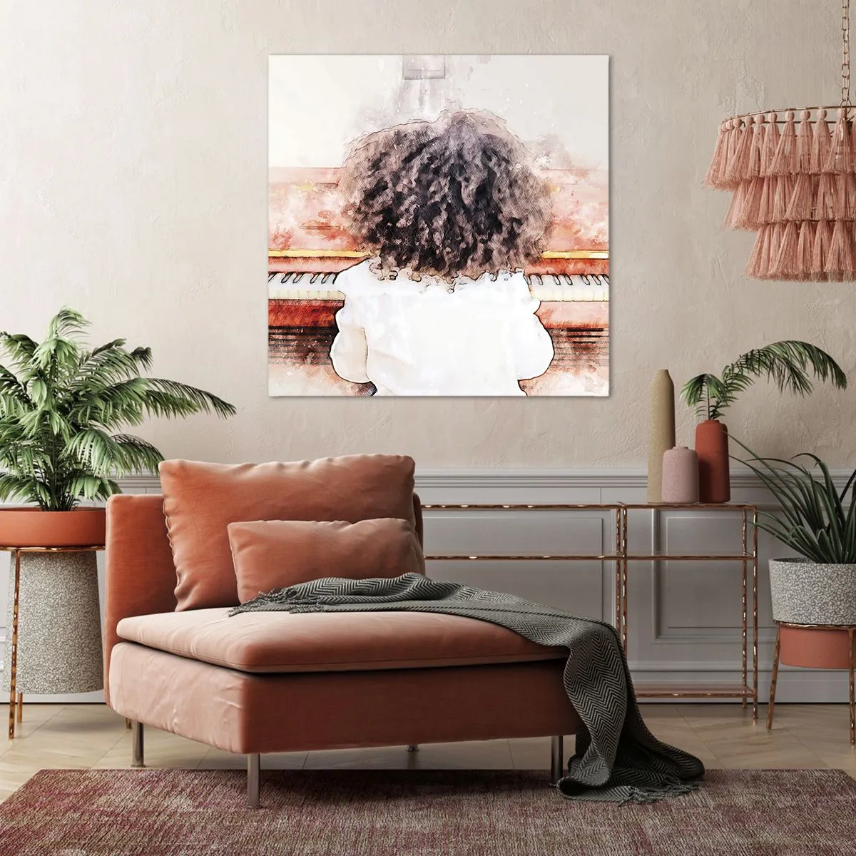 Lærredstryk - Billede på lærred - i et ny verden - 50x50 cm