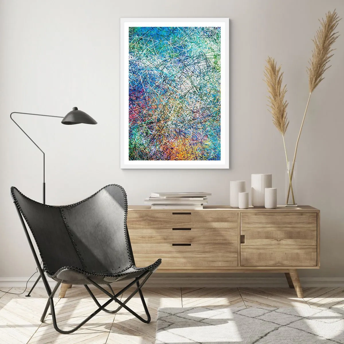 Plakat i hvid ramme - Så enkelt er det ikke - 61x91 cm