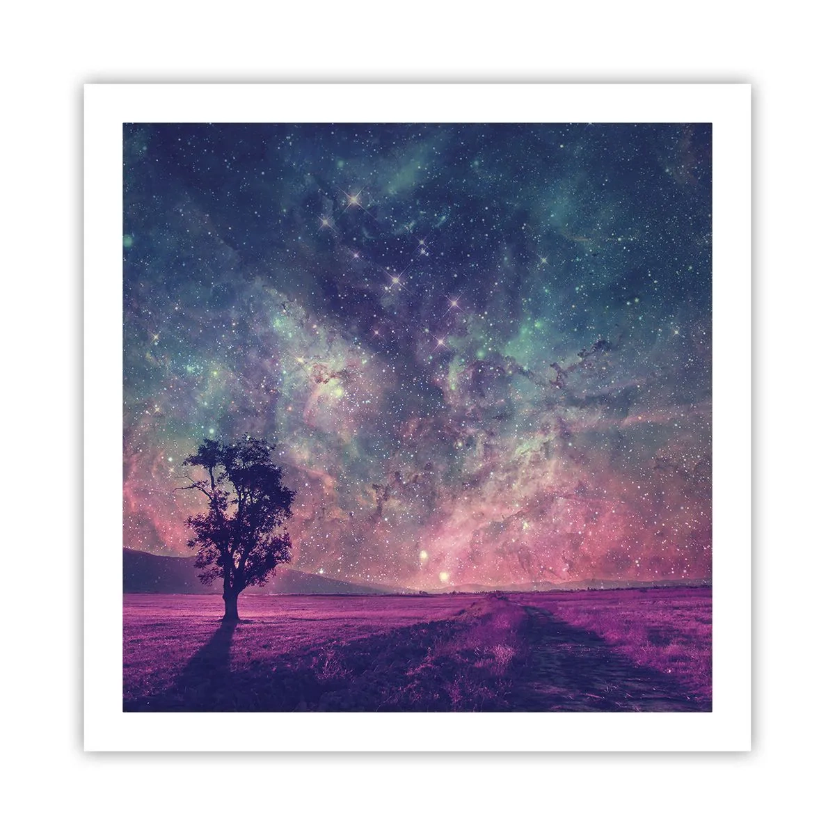 Plakat - Under en magisk himmel - 60x60 cm
