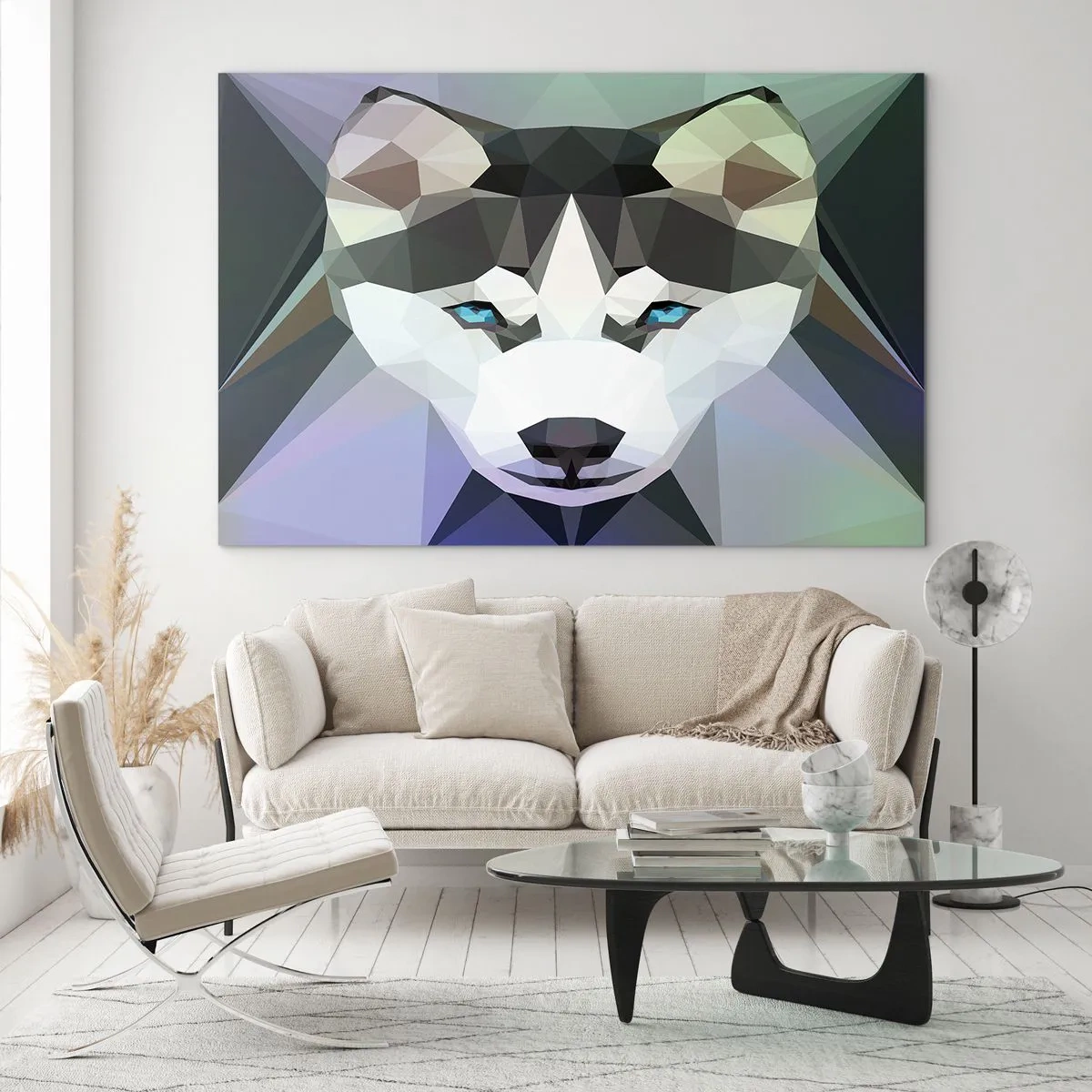 Billede på glas - Et minde om sneen i nord - 100x70 cm