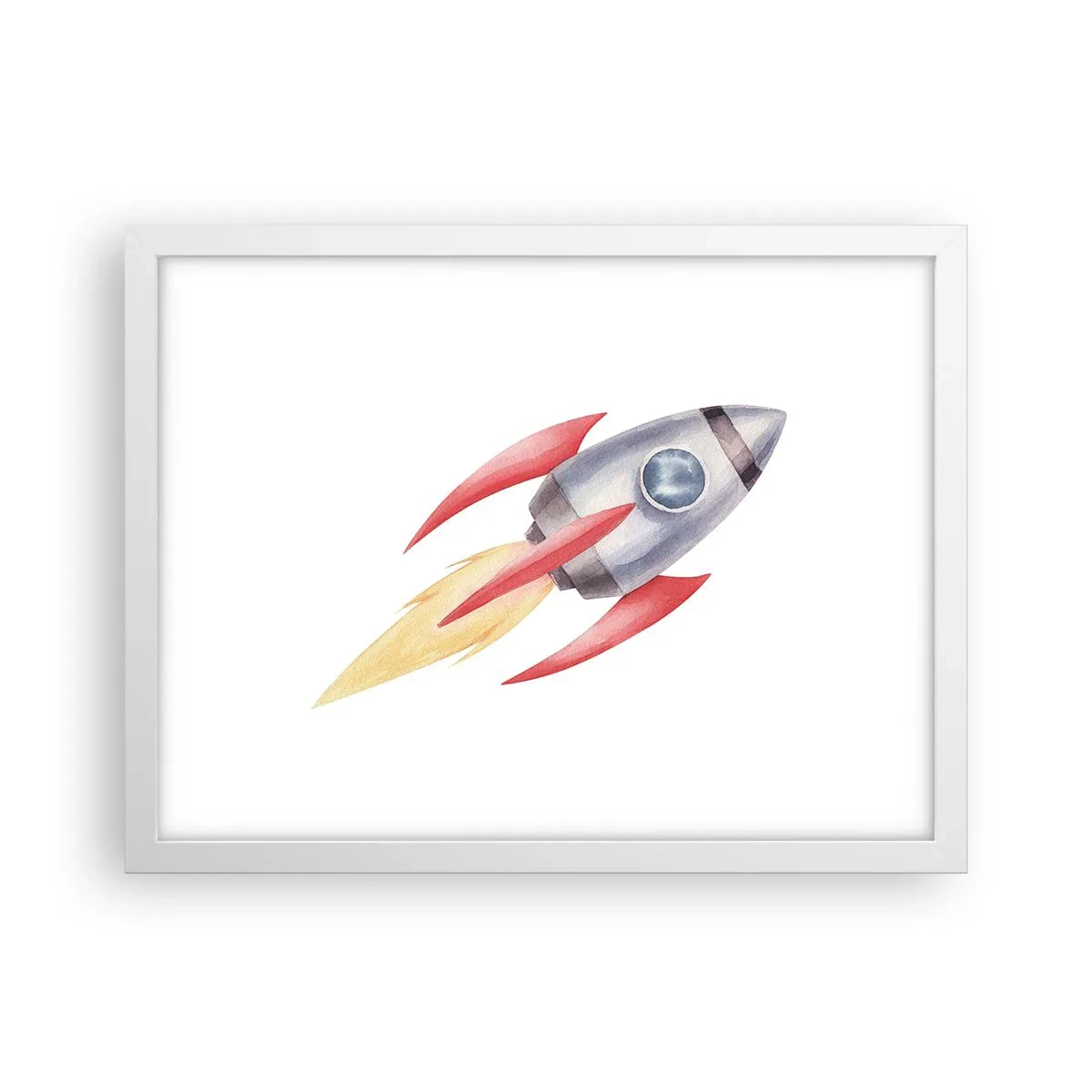 Plakat i hvid ramme - Højere, hurtigere, længere - 40x30 cm