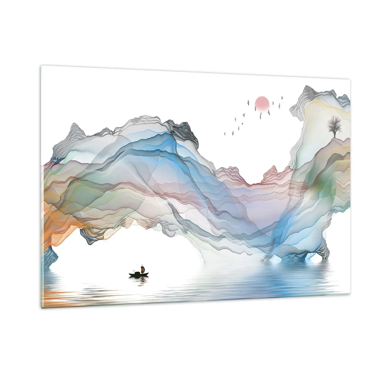 Billede på glas - Mod krystalbjergene - 120x80 cm