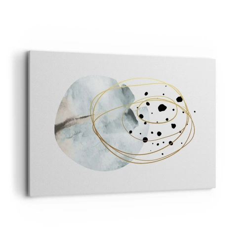 Lærredstryk - Billede på lærred - I rummets favntag - 100x70 cm