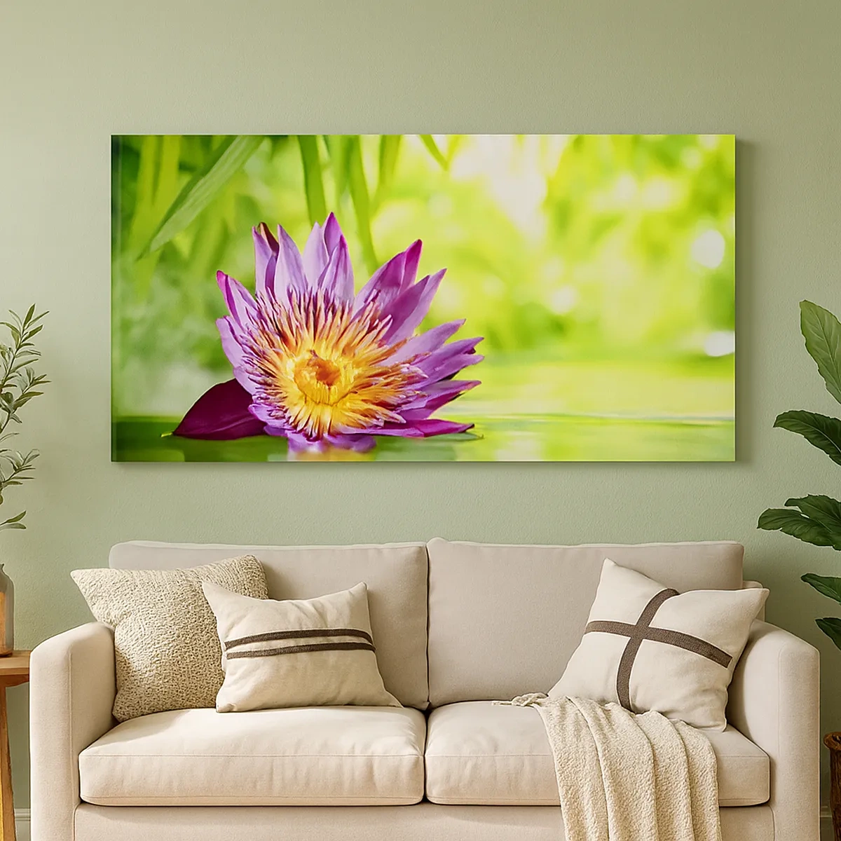 Lærredstryk - Billede på lærred - I det asiatiske solskin - 30x30 cm