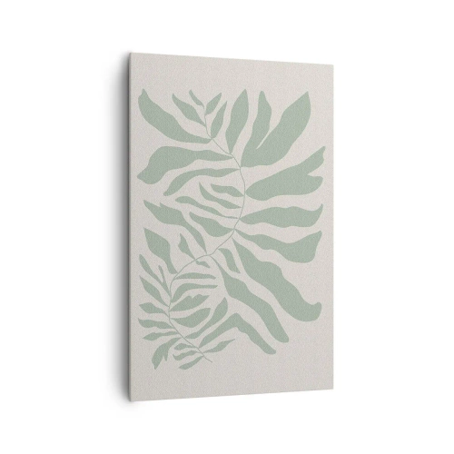 Lærredstryk - Billede på lærred - Smaragdgrøn gren - 80x120 cm