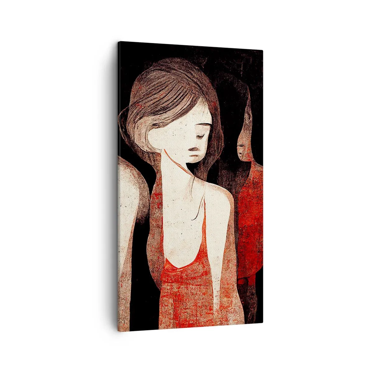 Lærredstryk - Billede på lærred - Mørkets madonnaer - 45x80 cm