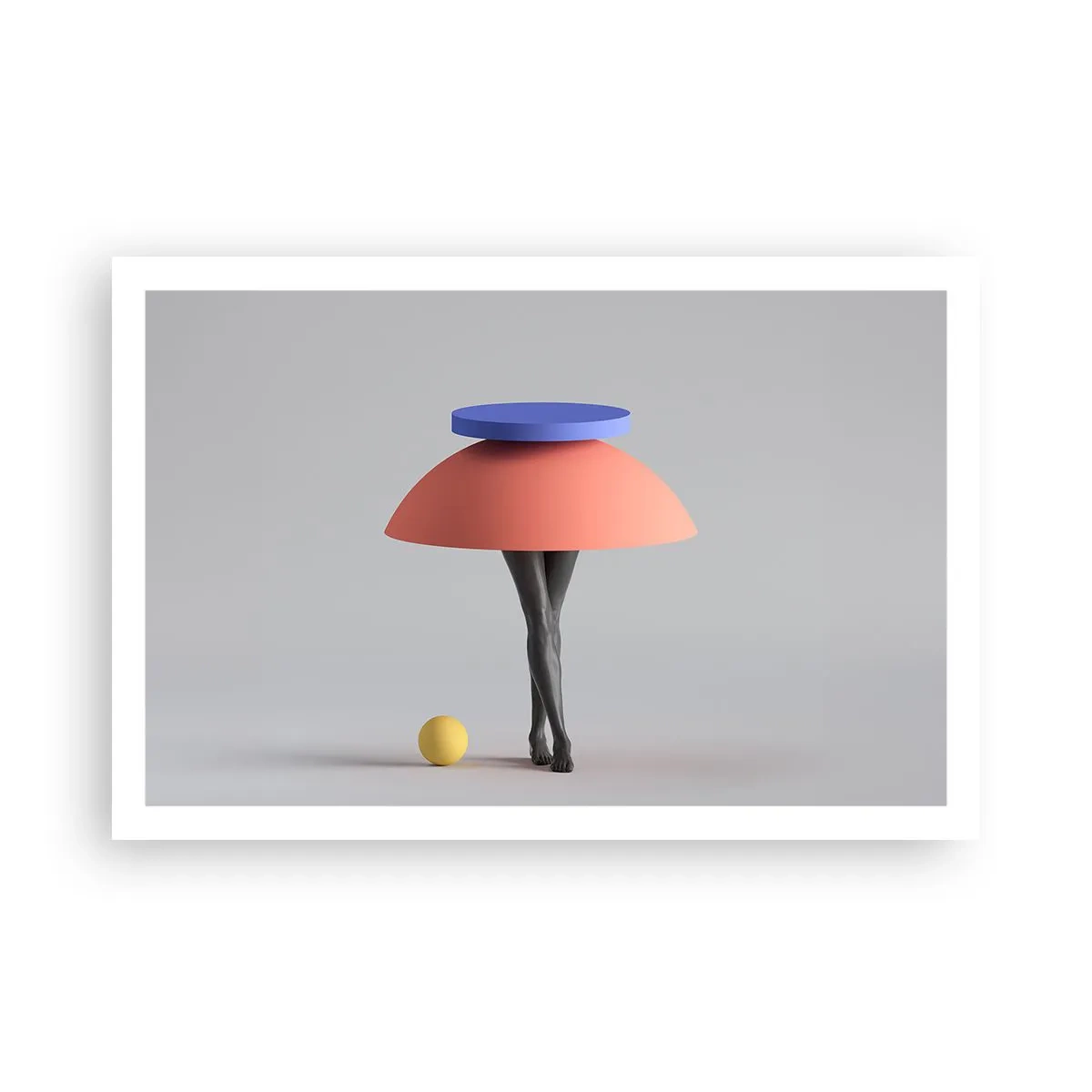 Plakat - Surrealistisk komposition - 91x61 cm