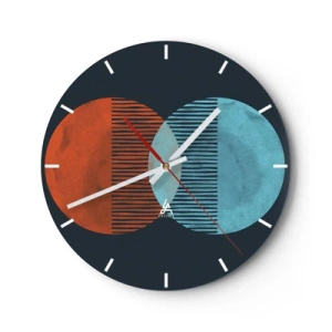 Vægur, Uret - Astronomisk fantasi - 40x40 cm