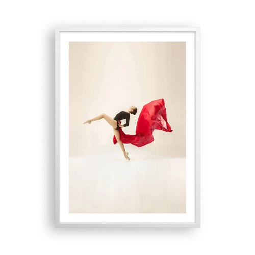 Plakat i hvid ramme - Rød og sort - 50x70 cm