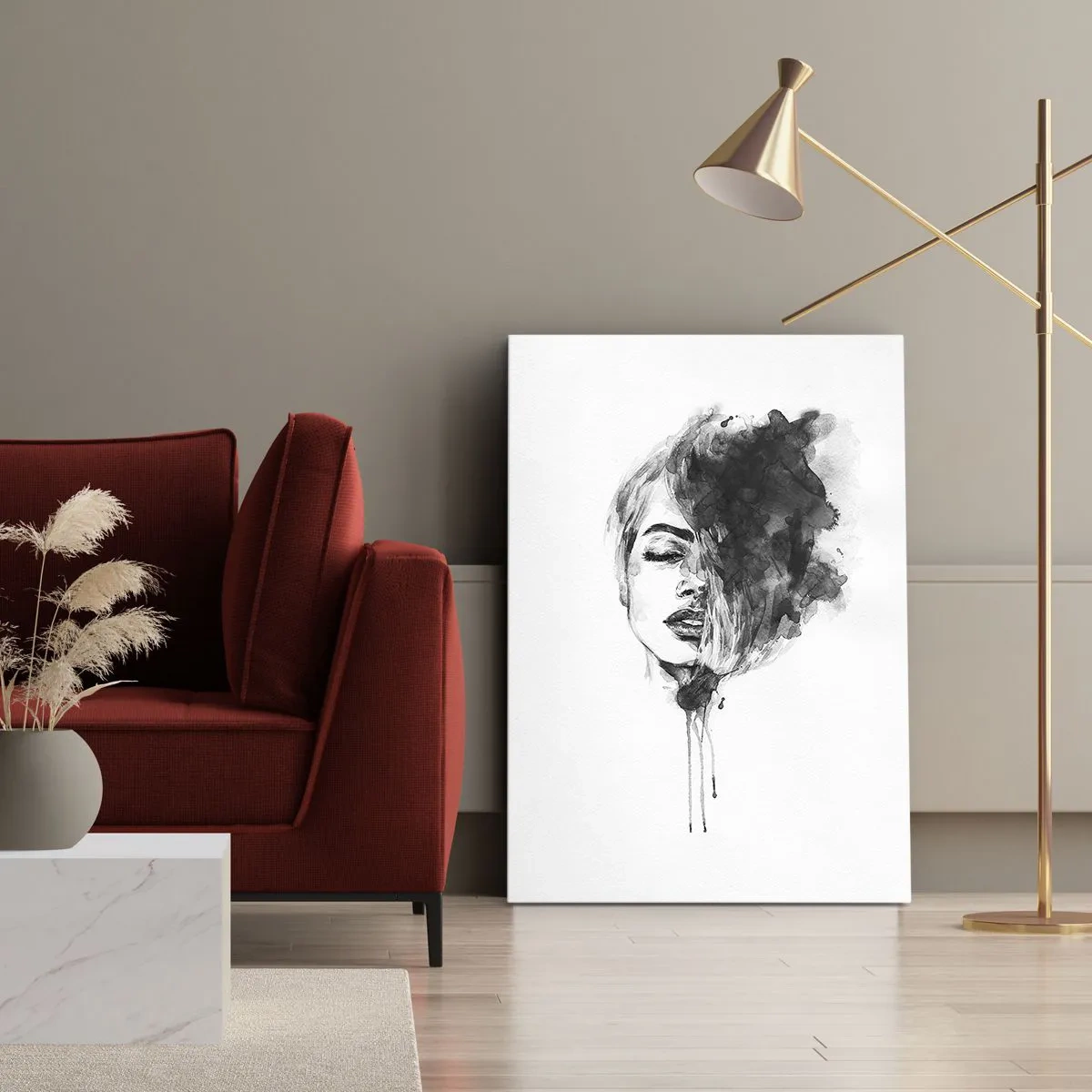 Lærredstryk - Billede på lærred - Hvad piger drømmer om - 50x70 cm