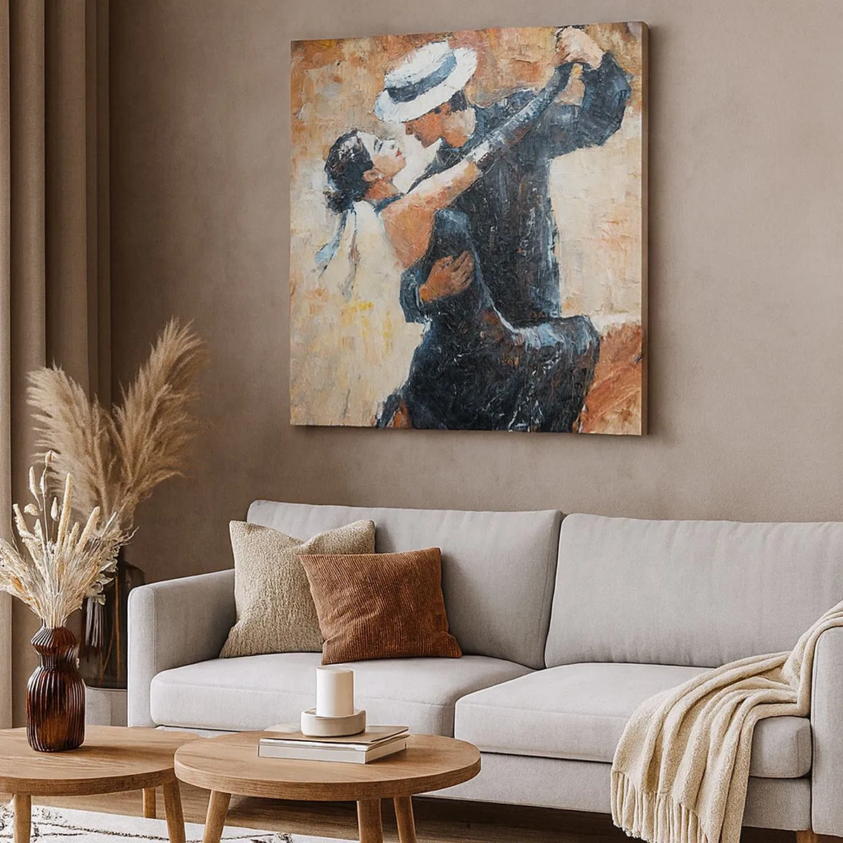 Lærredstryk - Billede på lærred - A la Rudolf Valentino - 30x30 cm