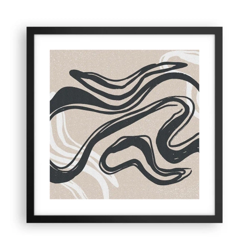 Plakat i sort ramme - Multipliceret udtryk - 40x40 cm