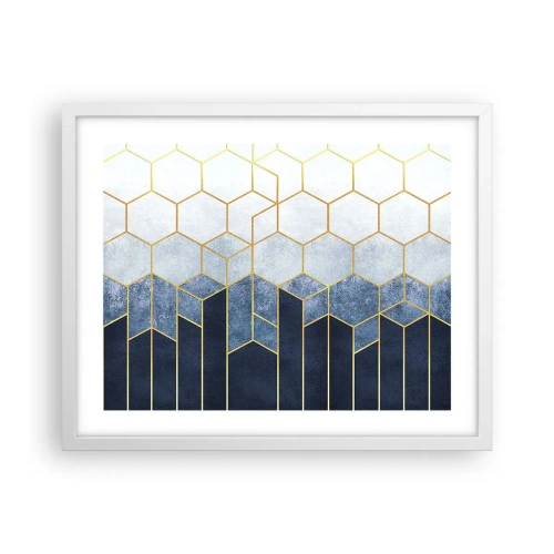 Plakat i hvid ramme - Komposition i synkoperet rytme - 50x40 cm