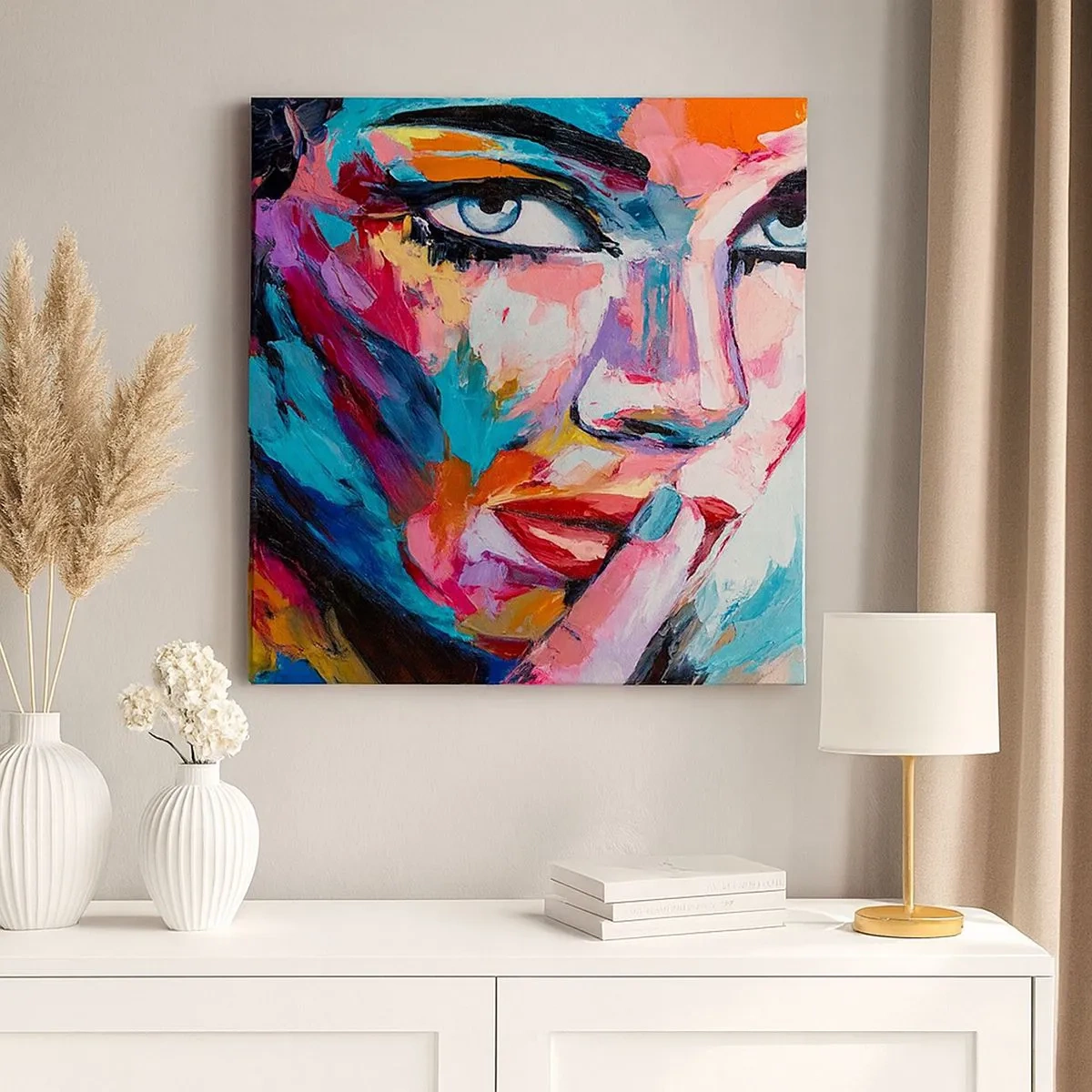 Lærredstryk - Billede på lærred - Vores første hemmelighed - 30x30 cm