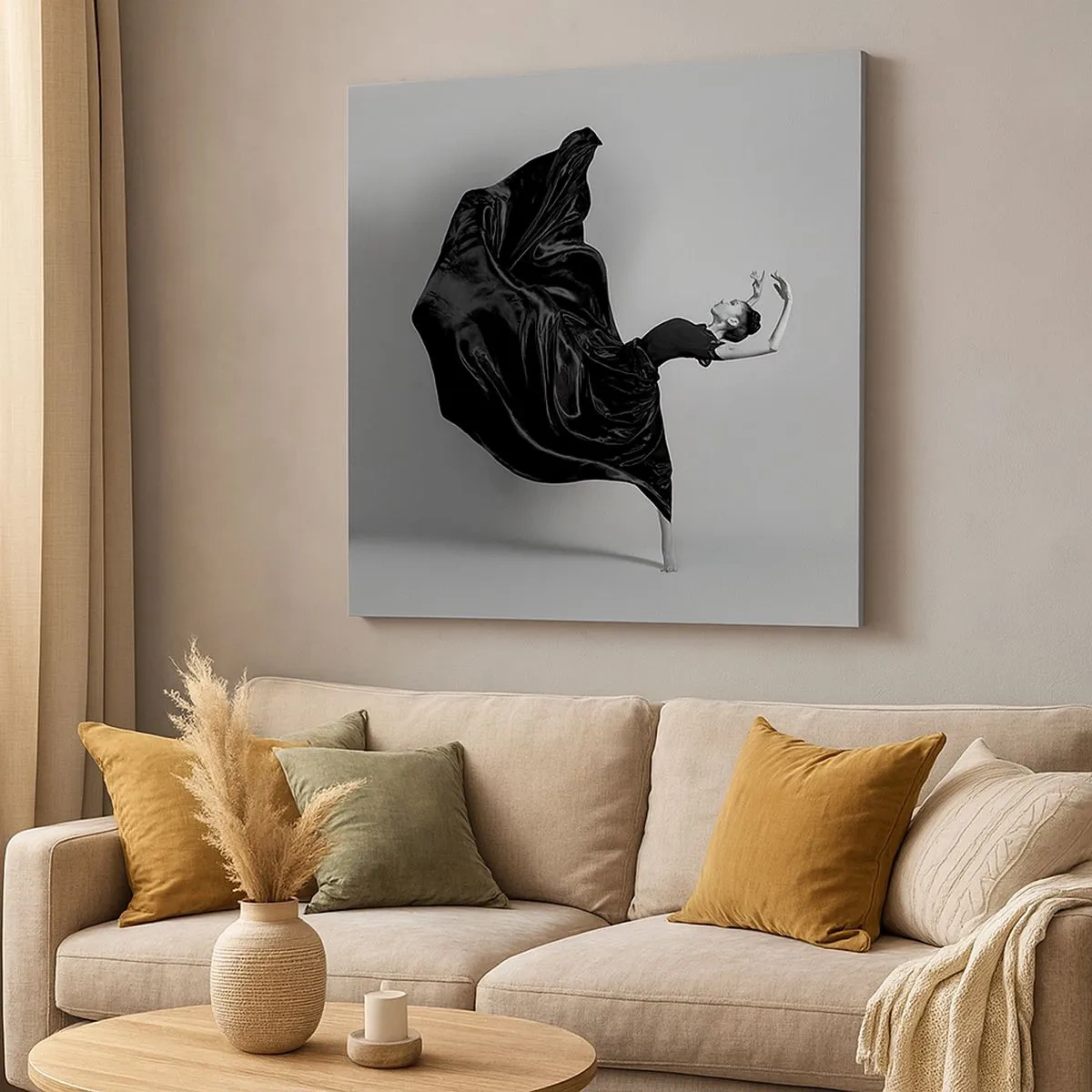 Lærredstryk - Billede på lærred - Bevinget af musik - 30x30 cm