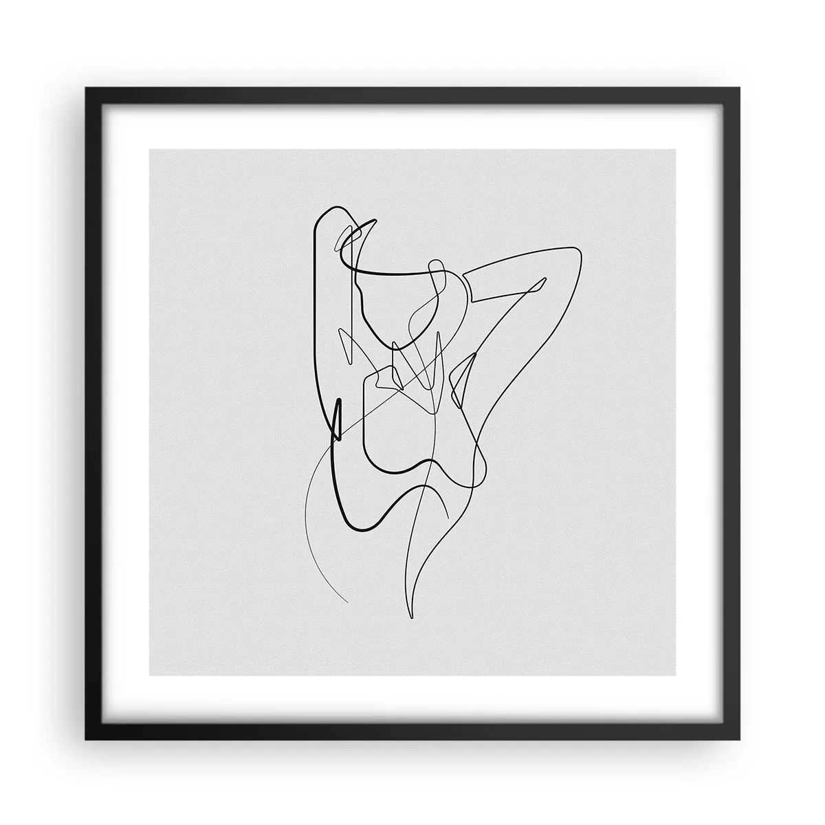 Plakat i sort ramme - Virkelig, hvad er du for en person... - 50x50 cm