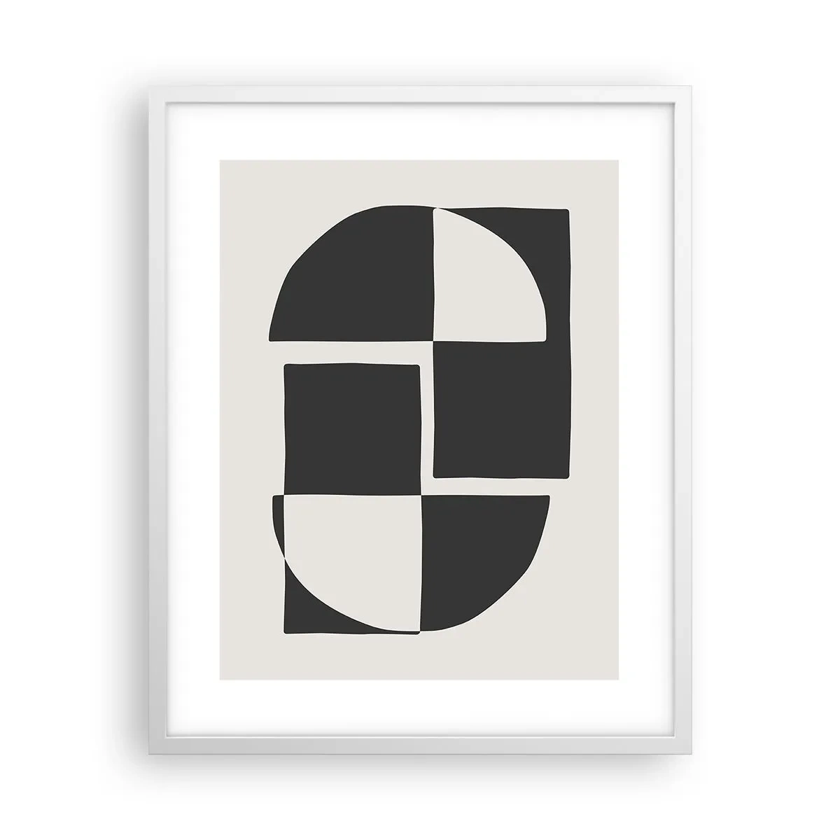 Plakat i hvid ramme - Antitese - syntese - 40x50 cm