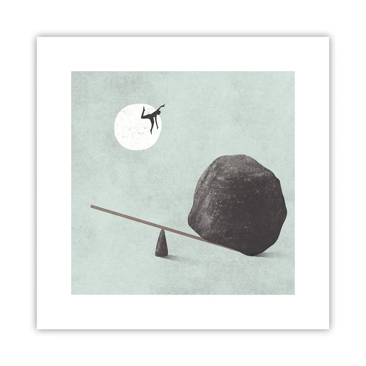Plakat - En drøm går i opfyldelse - 30x30 cm