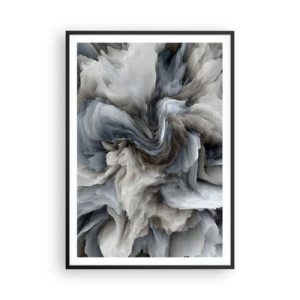 Plakat i sort ramme - Sten og blomst - 70x100 cm