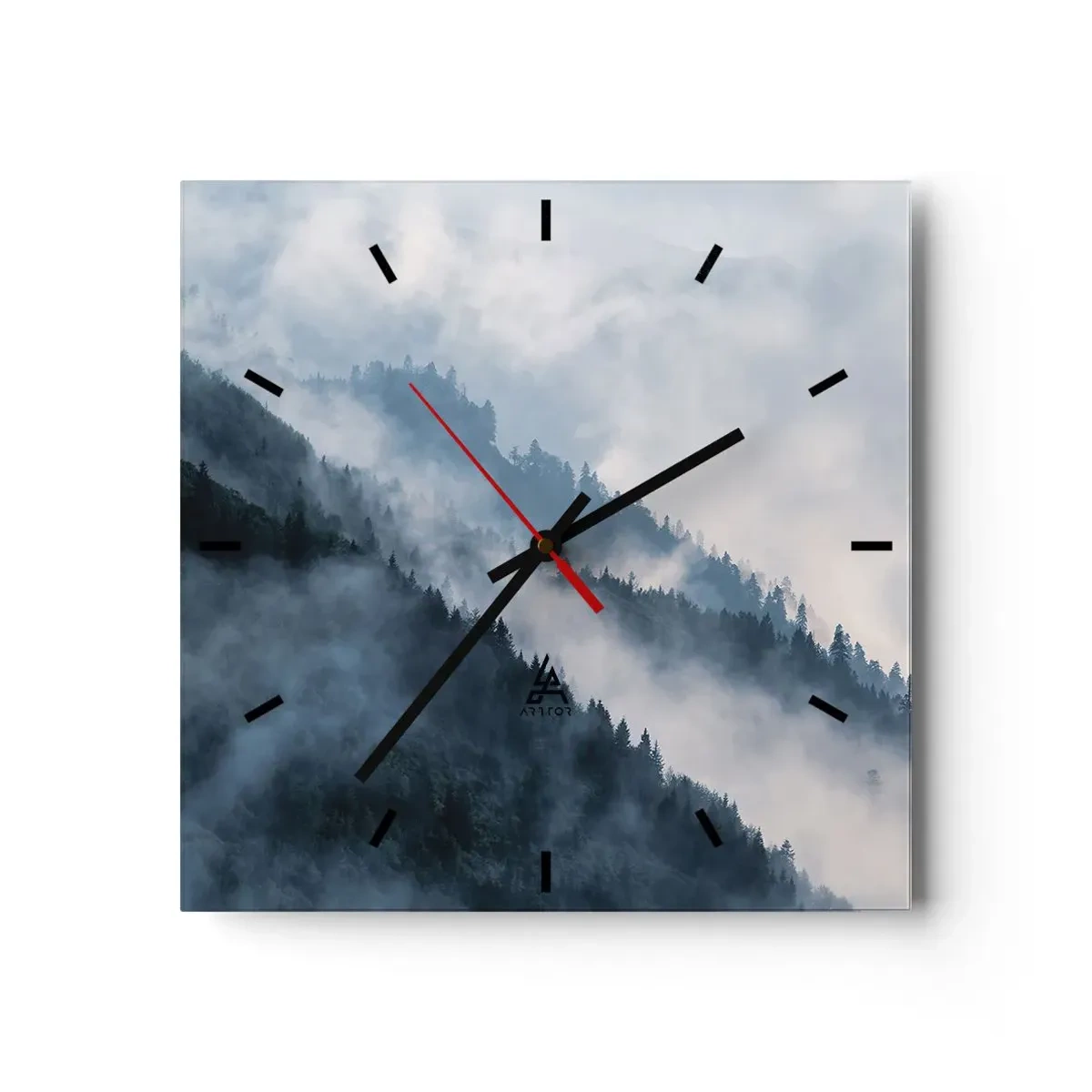 Vægur, Uret - Bjergenes mystik - 30x30 cm