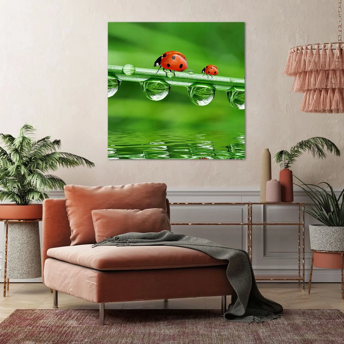 Lærredstryk - Billede på lærred - På farten hele sommeren - 70x70 cm