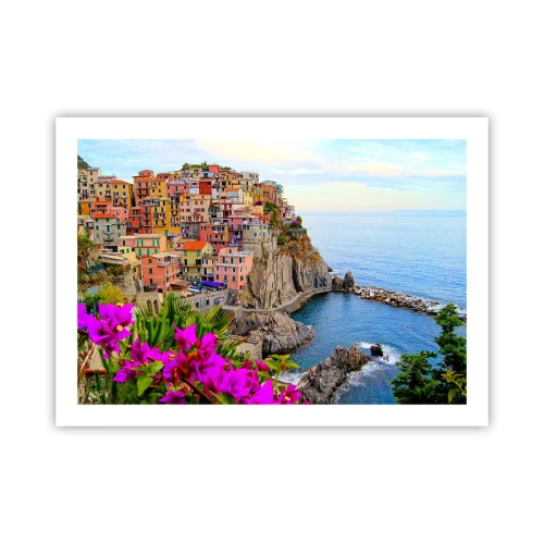 Plakat - En grinende by - 70x50 cm