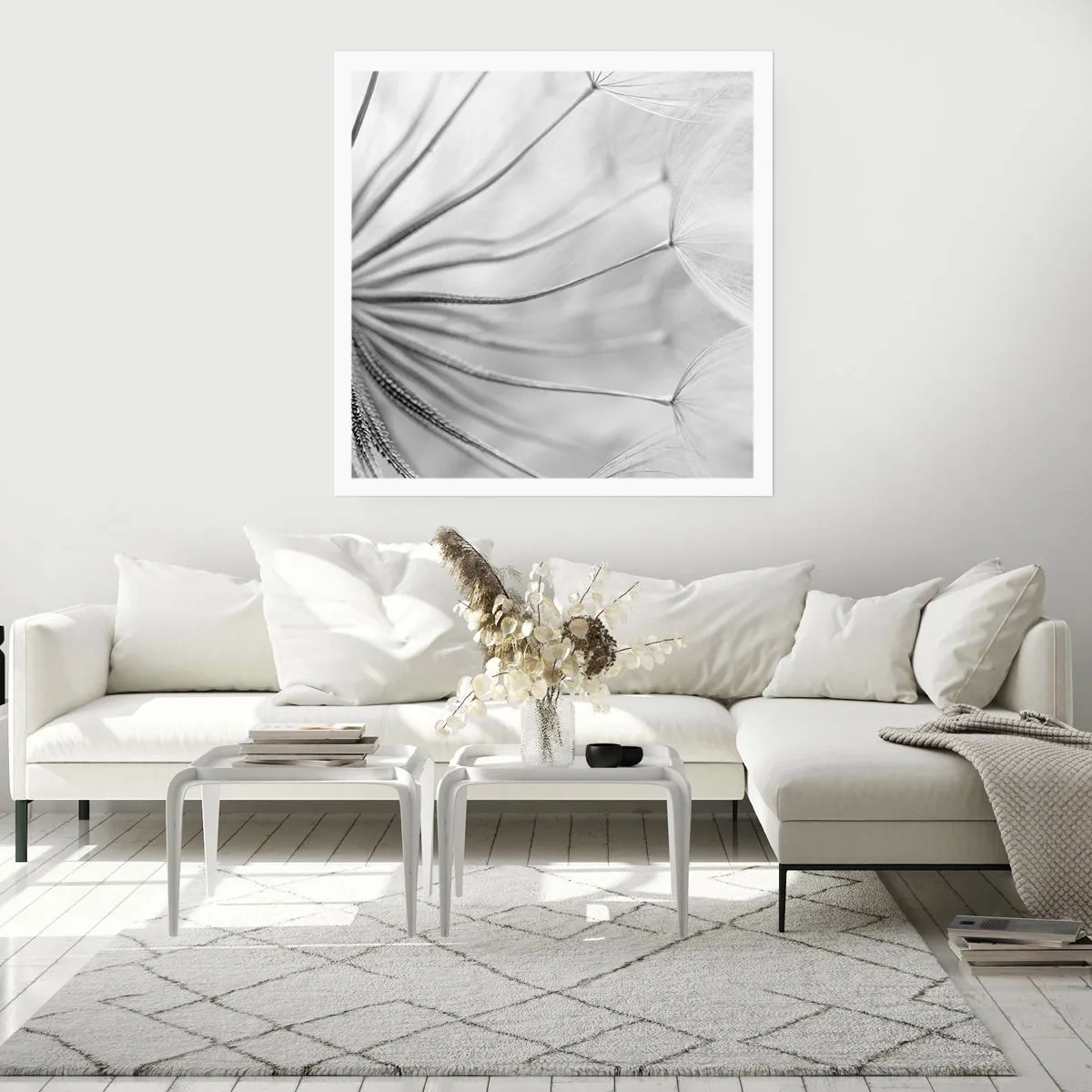 Plakat - Blæsende drager - 60x60 cm