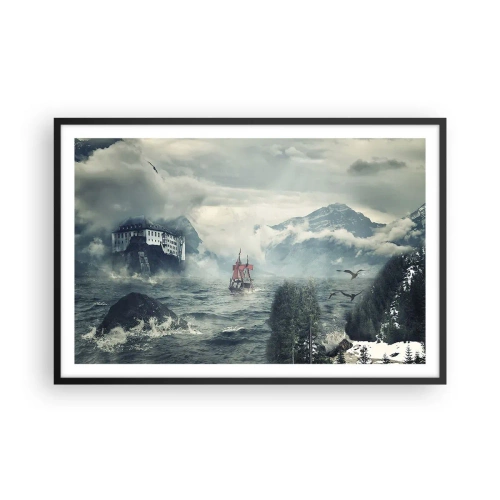 Plakat i sort ramme - På magiske vande - 91x61 cm